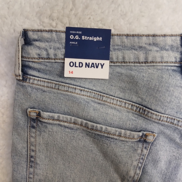NWT- Old Navy Ladies Hi Rise OG Straight Ankle Jeans Size 14 - Picture 9 of 12